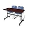 Kobe Rectangle FlipTop Table, 48" W, 29" H, Laminate Top, Mahogany MKFT4830MH44BE - alternate 1